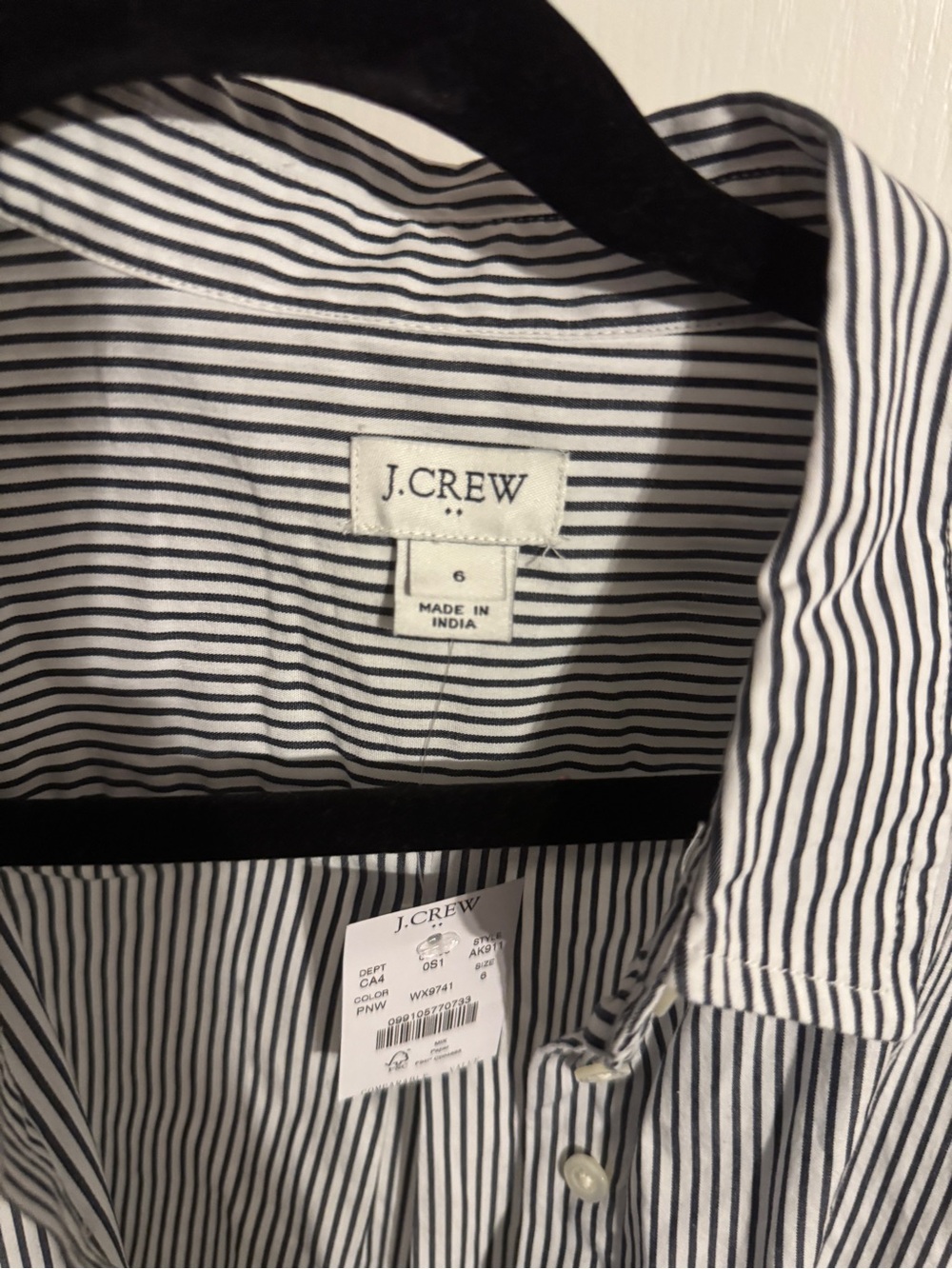 J. Crew Blue and White Striped Shirt Dress - Picture 3 of 3